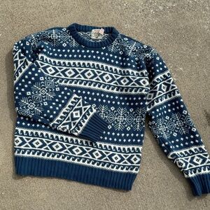 Wrangler Chunky Fair Isle Ski Sweater Grandpa Large